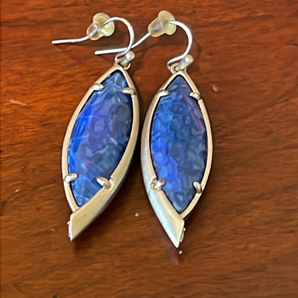 Kendra Scott earrings -blue and silver